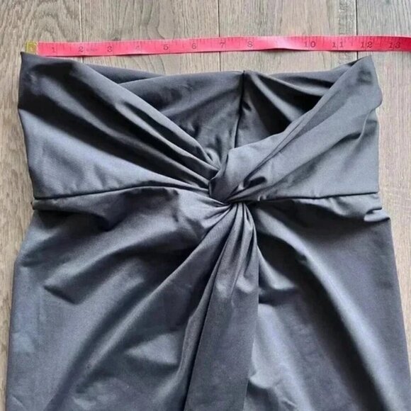 SKIMS Signature Swim Recycled Sarong Maxi Skirt Size XS Black Ruched CoverUp NWT - Picture 6 of 7